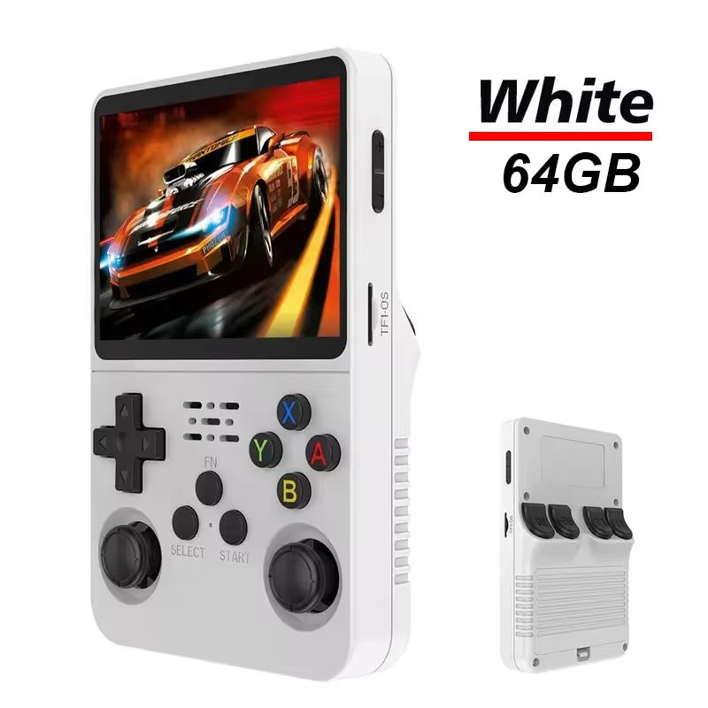 R36S Portable Handheld Game Console with 3.5-Inch IPS Screen and 128GB of Classic Retro Games - Arkos System Video Game Player